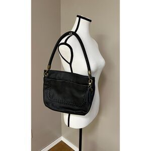 The Sak black pebble leather shoulder bag